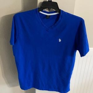 Polo Mens v-neck t-shirt blue